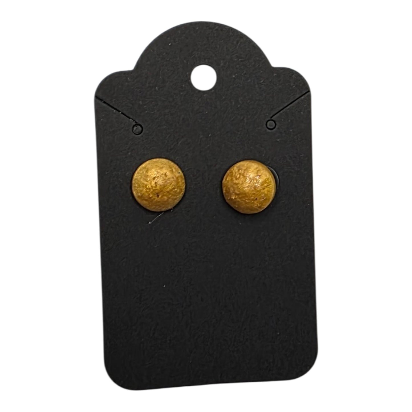 Classic Gold Round Stud Earrings