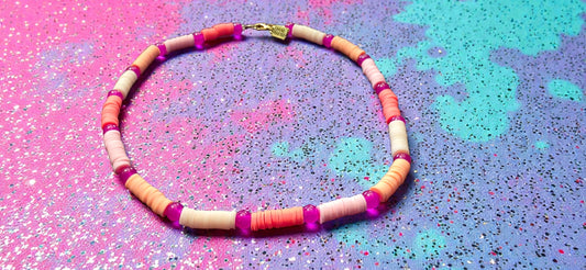 Pink Sunset Heishi Necklace