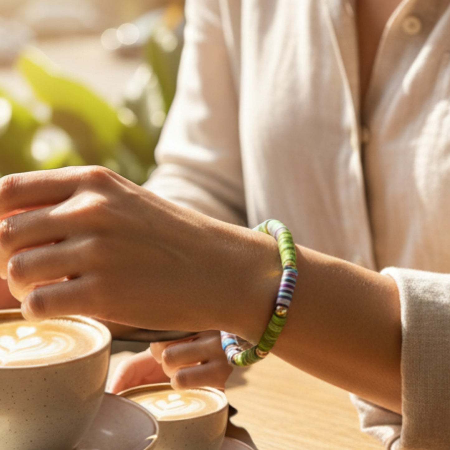 Cosmic Lagoon Heishi Bracelet