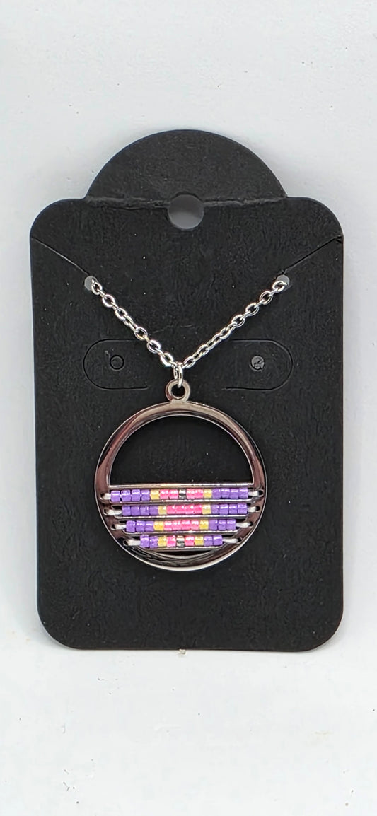 Handmade Pink🩷Purple 💜 Japanese beads