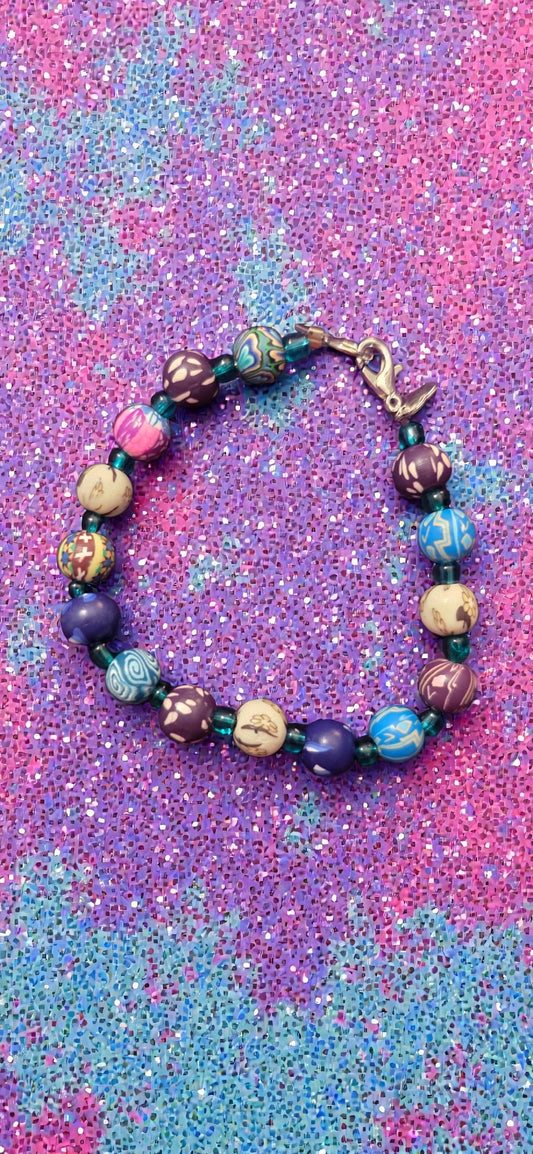 Round multicolor beads