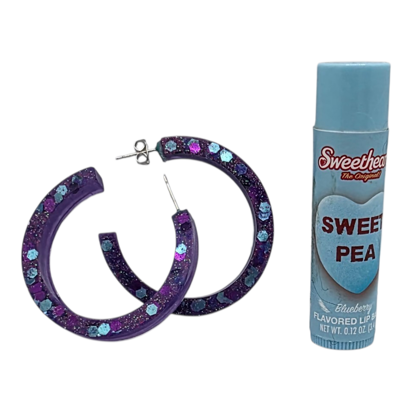 Cosmic Violet hoop earrings