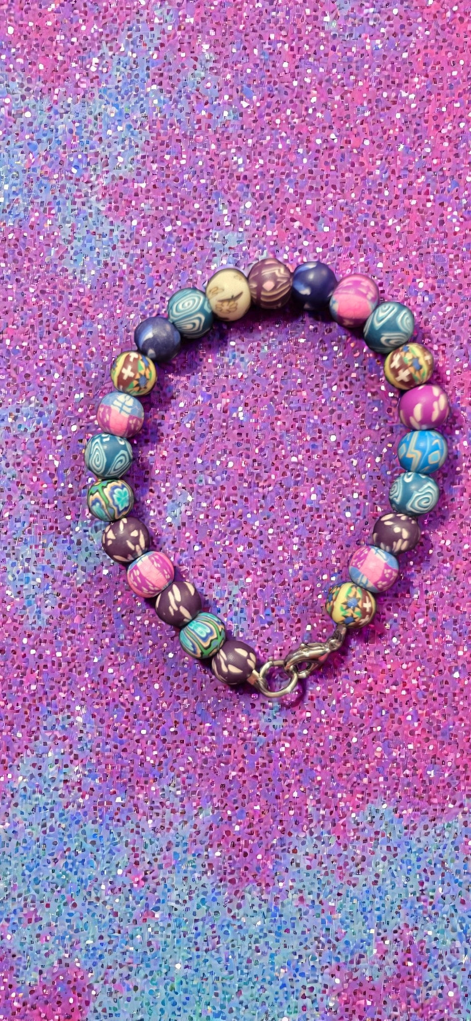 Round multicolor beads