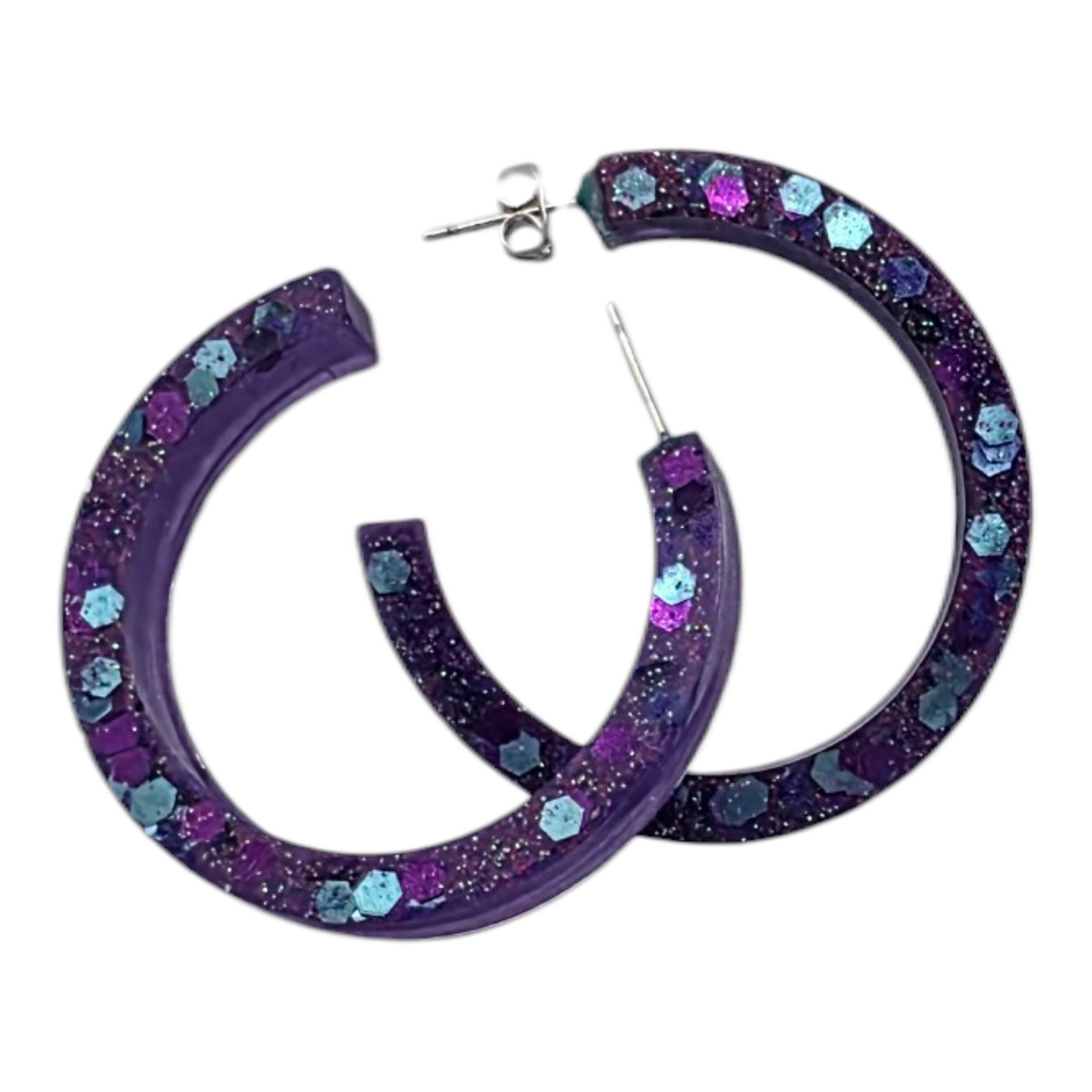 Cosmic Violet hoop earrings