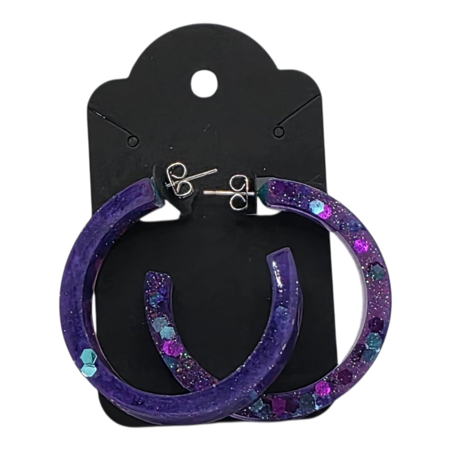 Cosmic Violet hoop earrings