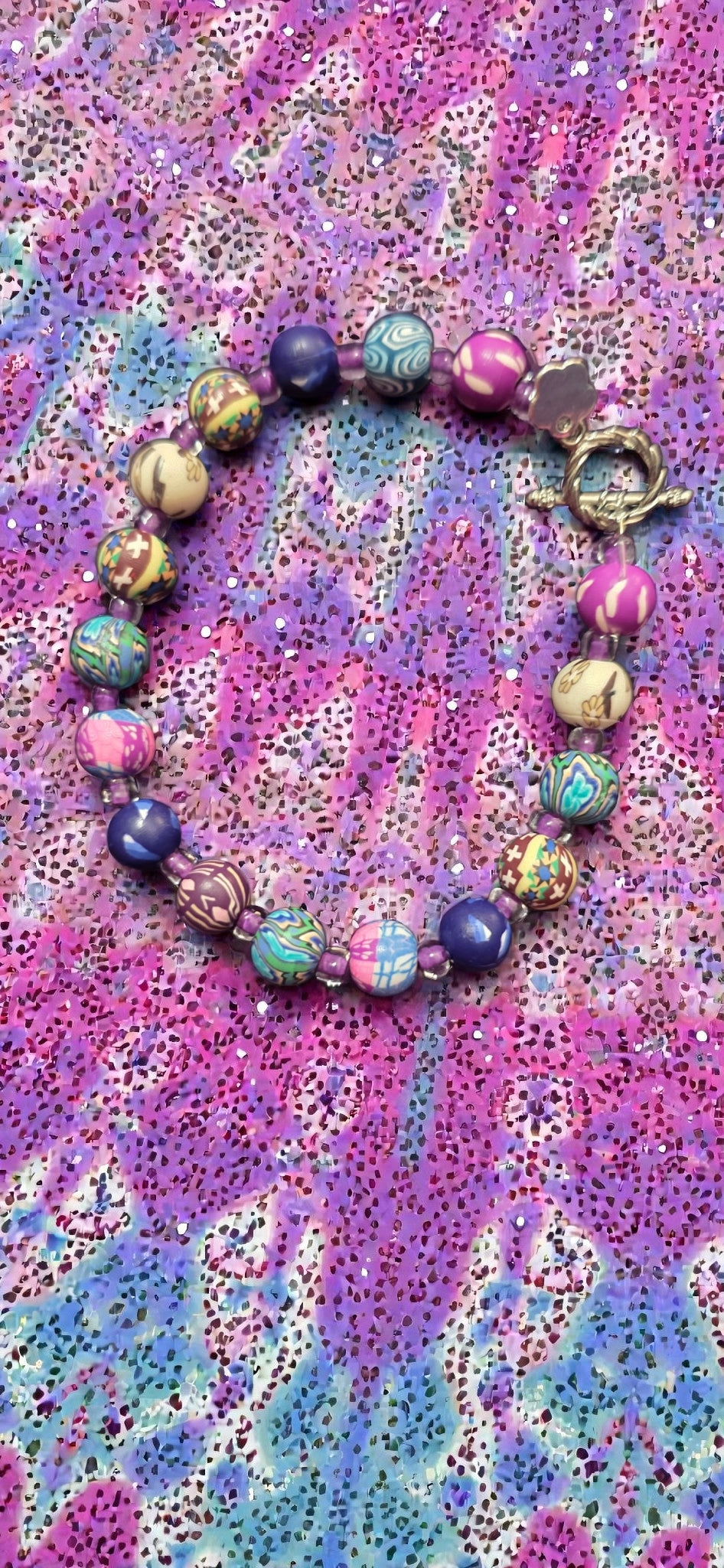 Round multicolor beads