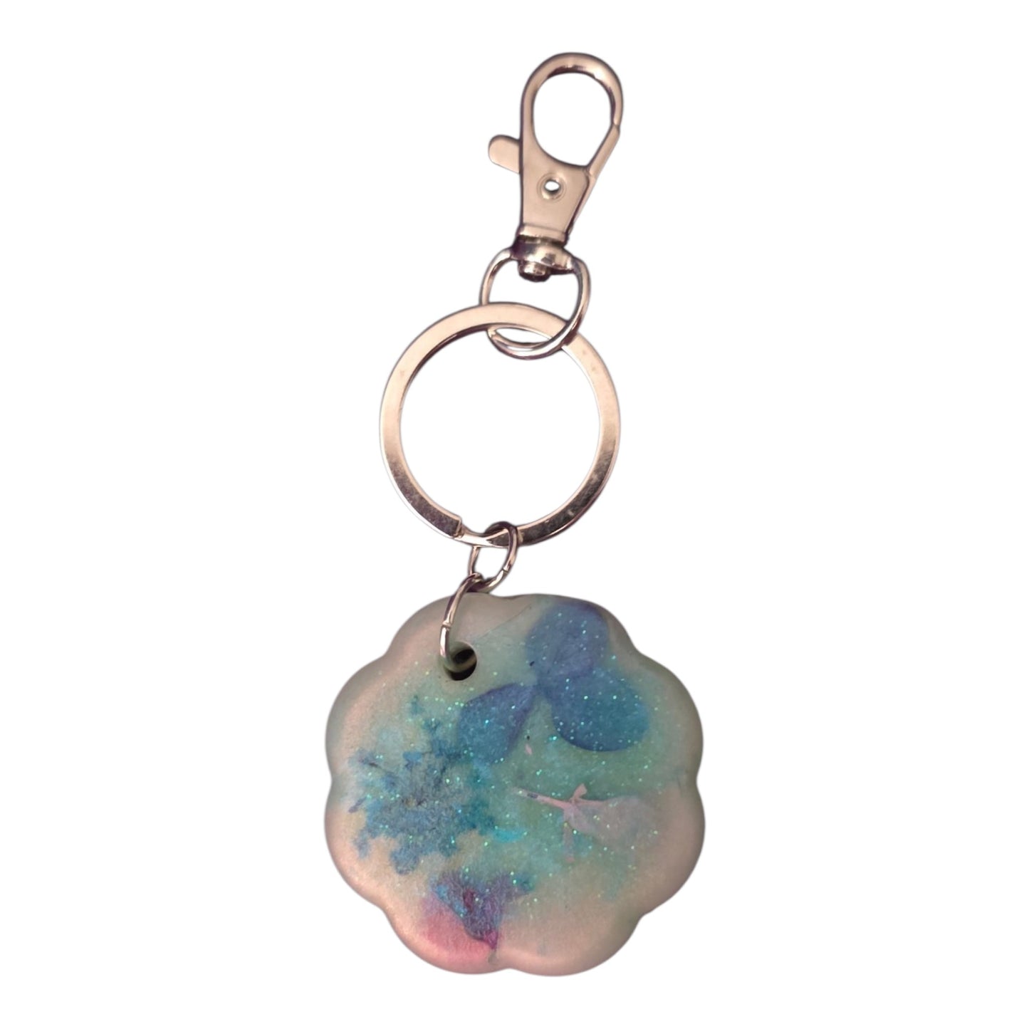 Floral Dream Resin Keychain with Dried Flowers