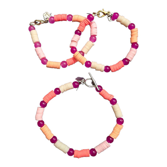 Pink Sunset Heishi bracelet