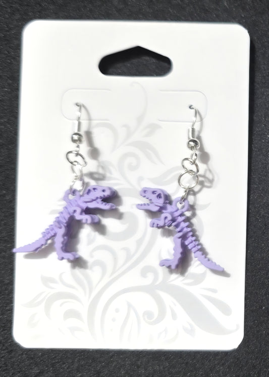 T-Rex Skeleton Earrings
