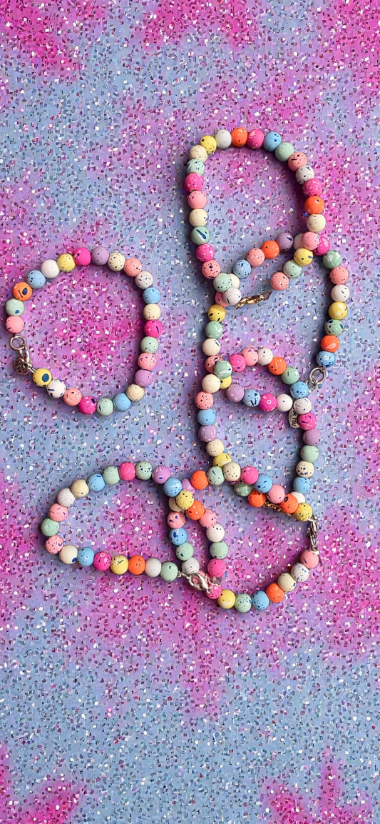 Stardust Splatter beaded bracelet