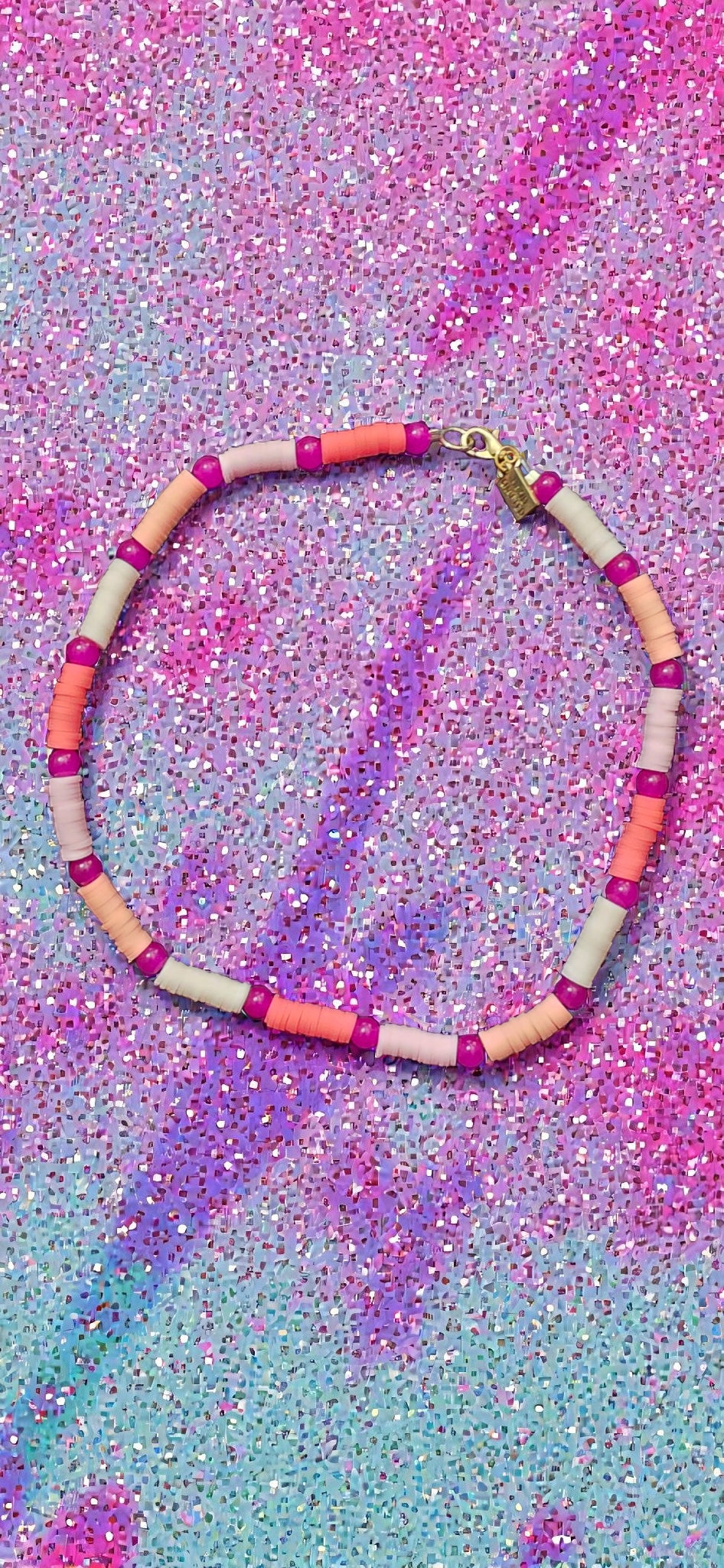 Pink Sunset Heishi Necklace