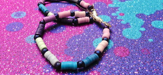 Purple and Blue Heishi bead Bracelet