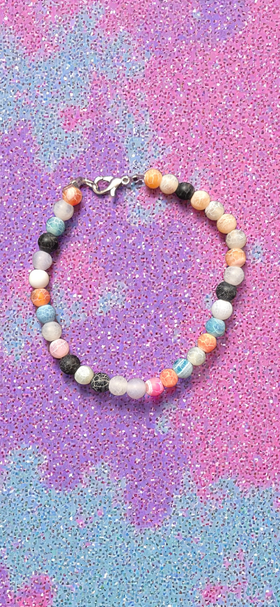 Multicolor Cracked Glass bracelet